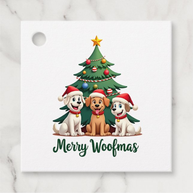 Merry Woofmas (2) Favour Tags (Front)