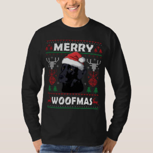 Merry Woofmas Black Lab Christmas Dog Lover Xmas G T-Shirt