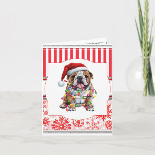 Merry Woofmas Bulldog Greeting Card