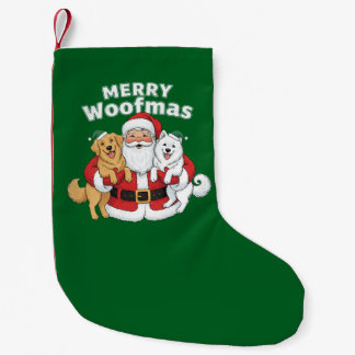 Merry Woofmas Christmas Small Christmas Stocking