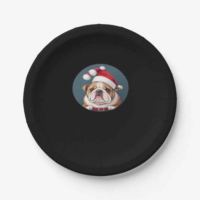 Merry Woofmas Classic T-Shirt_1 Paper Plate (Front)