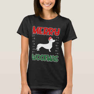 Merry Woofmas Dachshund Christmas Holiday T-Shirt