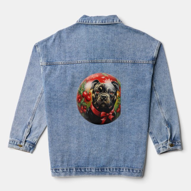 Merry Woofmas   Denim Jacket (Back)
