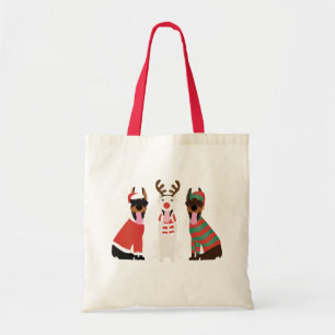 Merry Woofmas Dobermann Christmas Dogs Tote Bag