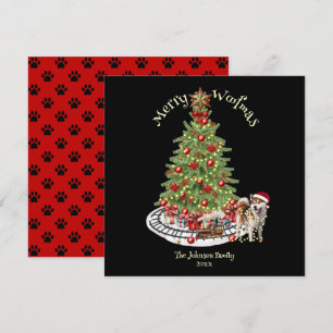 Merry Woofmas Dog Design- Akita Holiday Card