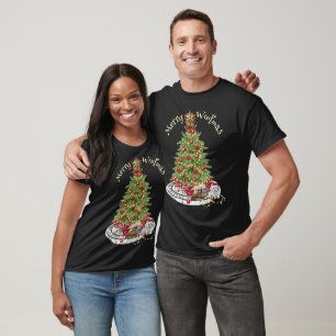 Merry Woofmas Dog Design- Bichon Frise T-Shirt