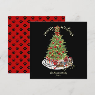 Merry Woofmas Dog Design- Dachshund Holiday Card