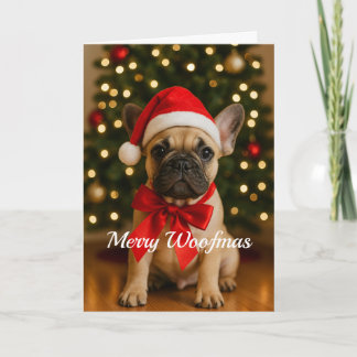 Merry Woofmas French Bulldog Christmas Card