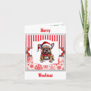 Merry Woofmas French Bulldog Greeting Card