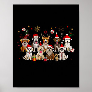 Merry Woofmas Funny Dogs Christmas Poster