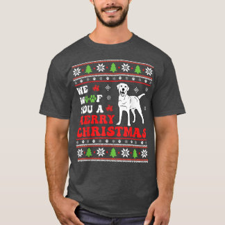 Merry Woofmas Lab Lovers Merry Xmas Dog Lover Chri T-Shirt