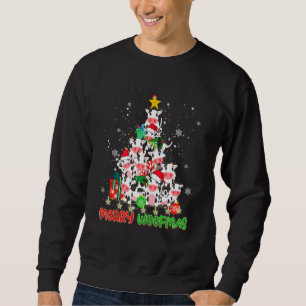 Merry Woofmas Merry Christmas For Cow Sweatshirt