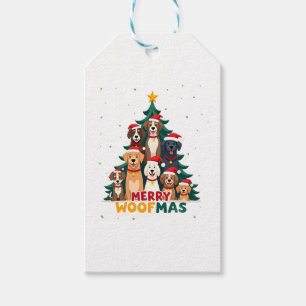 Merry Woofmas - Merry Christmas For Dog Lovers (2) Gift Tags