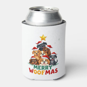Merry Woofmas - Merry Christmas For Dog Lovers (4) Can Cooler
