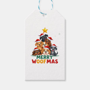 Merry Woofmas - Merry Christmas For Dog Lovers (4) Gift Tags