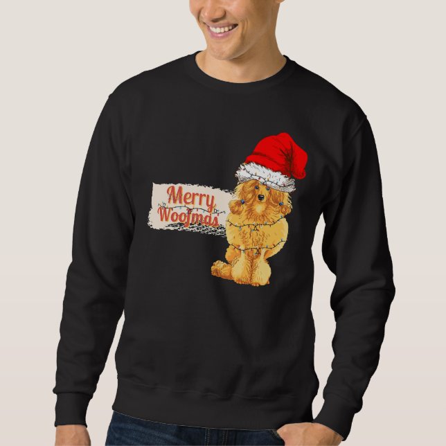 Merry Woofmas Poodle Charismas Sweatshirt (Front)