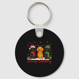 Merry Woofmas Santa Reindeer Elf Dachshund Christm Key Ring