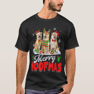 Merry Woofmas Shiba Inu Dog Christmas Dog Lover Xm T-Shirt