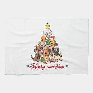 Merry Woofmas Tea Towel