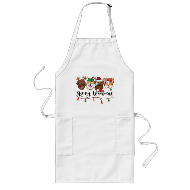 Merry Woofmas Typography Apron (Front)