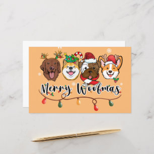 Merry Woofmas Typography Paper Sheet