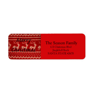 Merry X-Mas Ugly Christmas Sweater Return Address Label