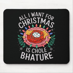 Merry Xmas All I Want For Christmas Bhature Men Wo Mouse Pad