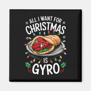 Merry Xmas All I Want For Christmas Gyro Men Women Magnet