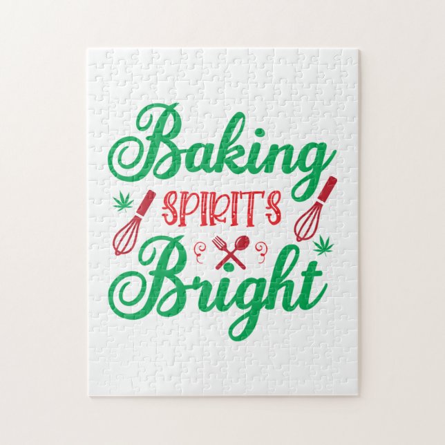 Merry Xmas Baking Spirits Bright Jigsaw Puzzle (Vertical)