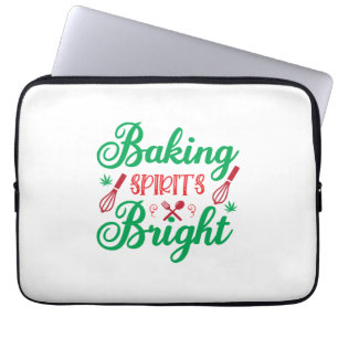 Merry Xmas Baking Spirits Bright Laptop Sleeve