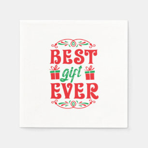 Merry Xmas Best Gift Ever Napkin