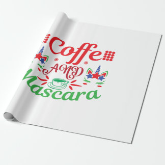 Merry Xmas Cafeine And Mascara Wrapping Paper