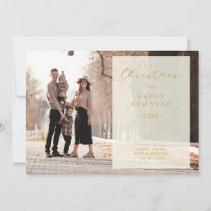 Merry Xmas Calligraphy Transparency Overlay Photo  Card