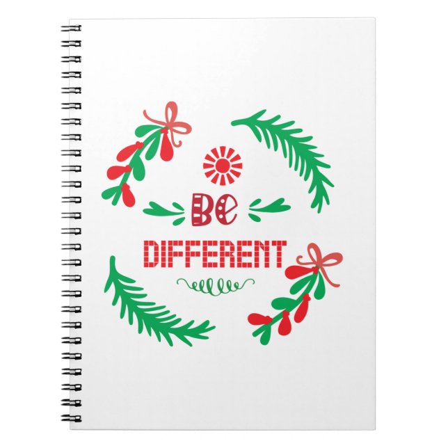 Merry Xmas Christmas Be Different Notebook (Front)