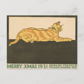 Merry Xmas Christmas Cat Postcard
