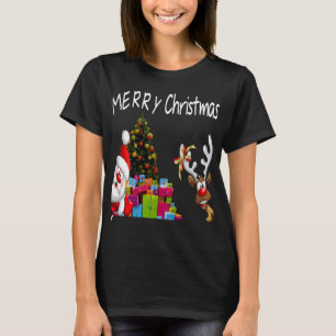Merry Xmas Christmas Santa Reindeer T-Shirt