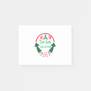 Merry Xmas Dear Santa I Can Explain Post-it Notes