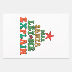 Merry Xmas Dear Santa Let Me Explain Wrapping Paper Sheet