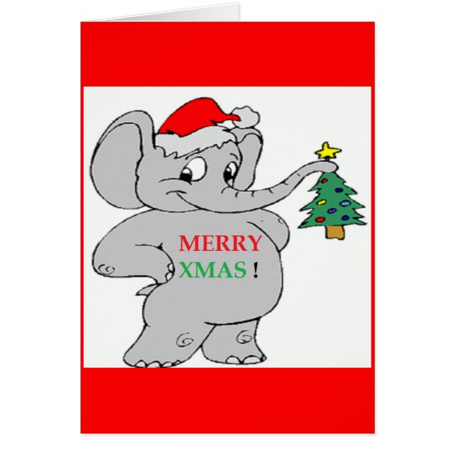 "MERRY XMAS" ELEPHANT (Front)