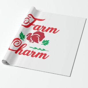 Merry Xmas Farm Charm Wrapping Paper