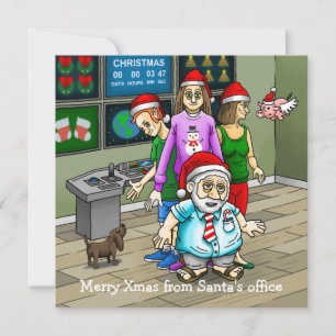 Merry Xmas from Santa's Office Christmas Card