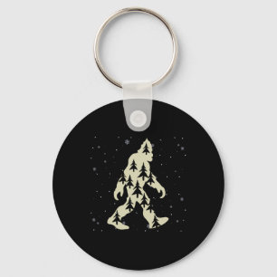 Merry Xmas Funny Bigfoot Santa Squatch Christmas T Key Ring