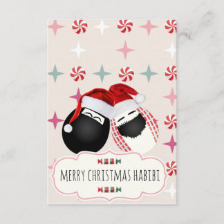 Merry Xmas HABIBI Mr. Mrs. Egg Card