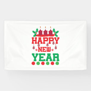 Merry Xmas Happy New Year Banner