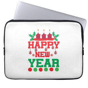 Merry Xmas Happy New Year Laptop Sleeve