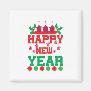 Merry Xmas Happy New Year Magnet