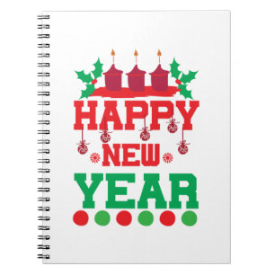 Merry Xmas Happy New Year Notebook