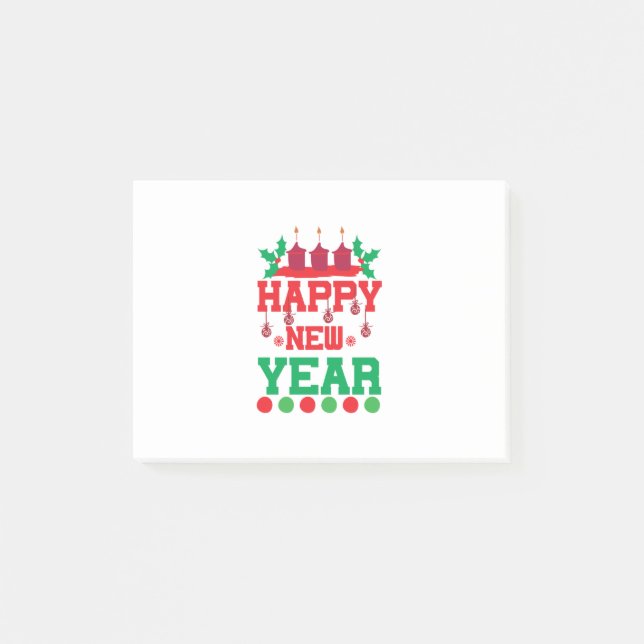 Merry Xmas Happy New Year Post-it Notes (Front)