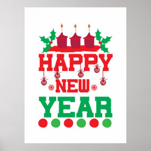 Merry Xmas Happy New Year Poster