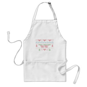 merry xmas happy new year standard apron